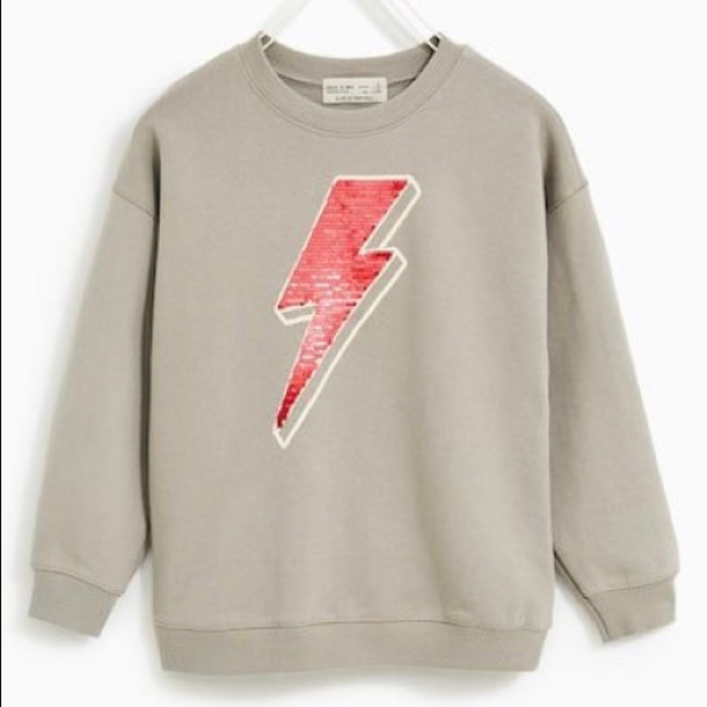 Zara Kids Colection Sweatshirt with Reversible Sequins size 13/14